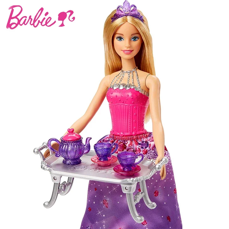 Mattel Barbie Dolls Girls' Toys Pretty Play House Toys Regali Di Compleanno Princess Toys Beautiful Princess Hair Toy For Children