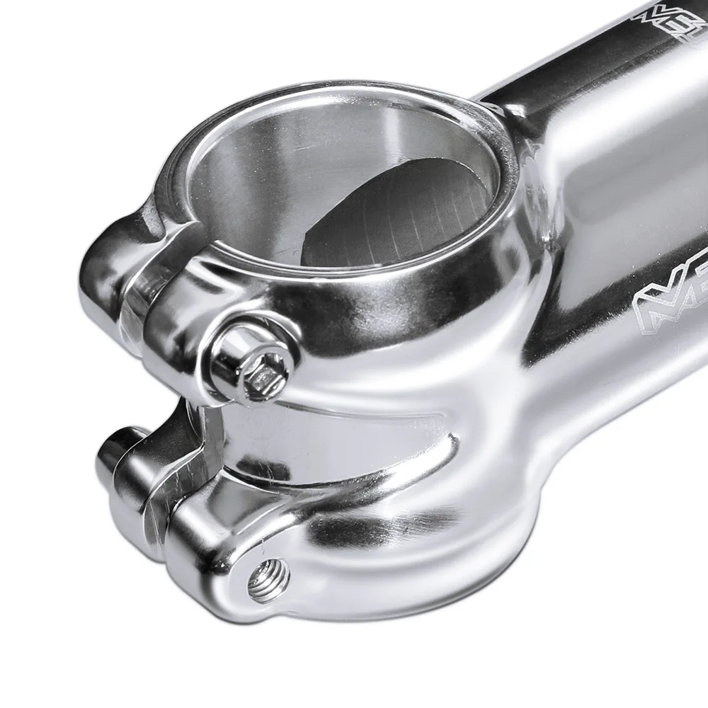 Touring Bike Stem Aluminum Alloy Silver Polished Stem 31.8*60/80mm Riser 28.6mm Equipped with Mountain Bike Stem Accessories