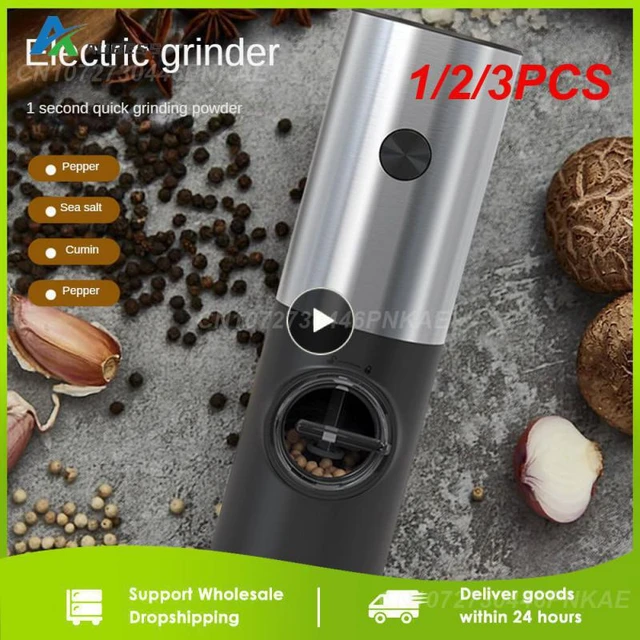 Dropship Gravity Electric Pepper And Salt Grinder Set; Adjustable