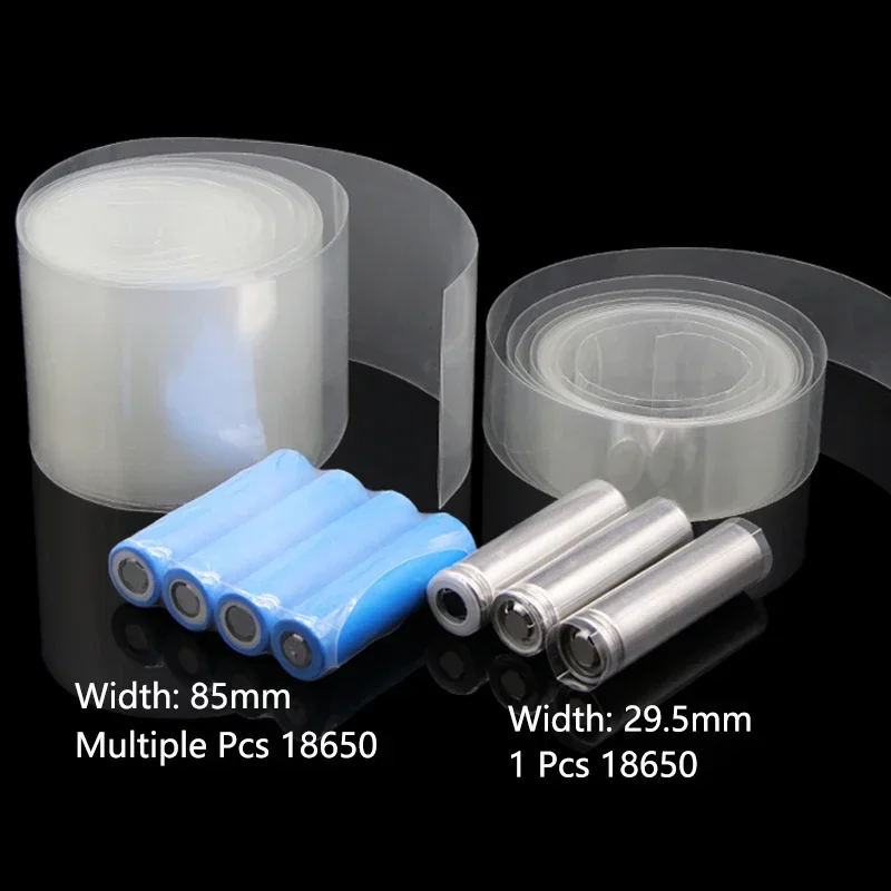 2/5/10/20M Transparent Shrink Tube Dia 7~170mm Insulated Film Case 