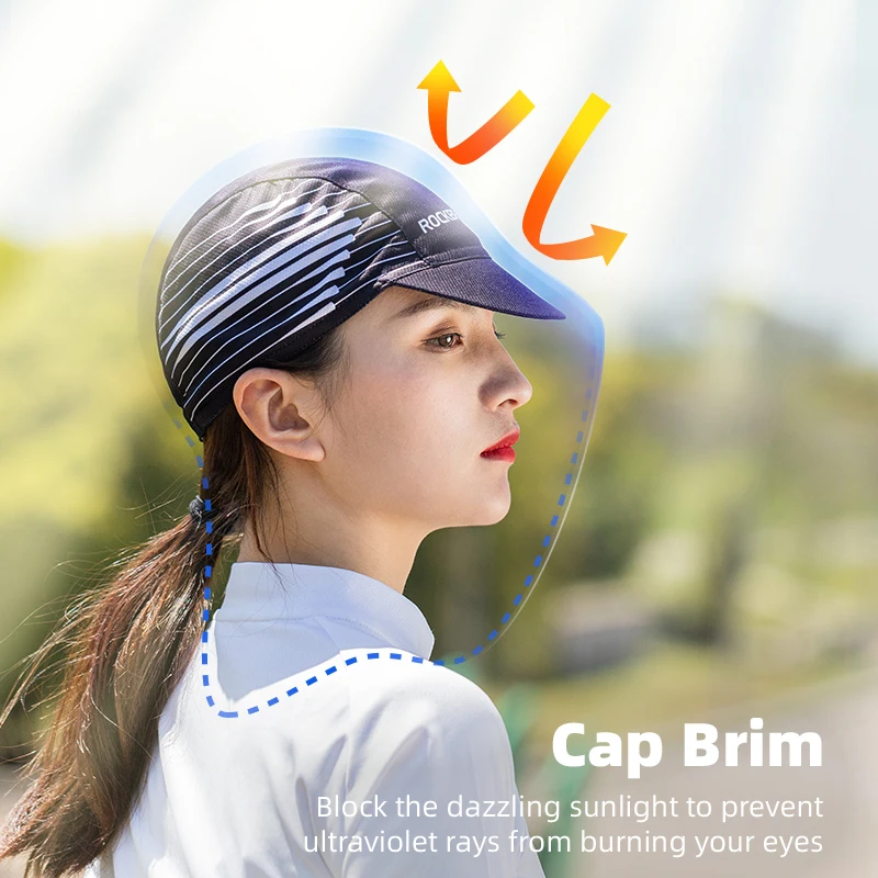 ROCKBROS Cycling Caps Spring Summer Bicycle Hats Quick-Drying Cycling Men Women Hat Breathable Equipment Bike Headband Cap 3
