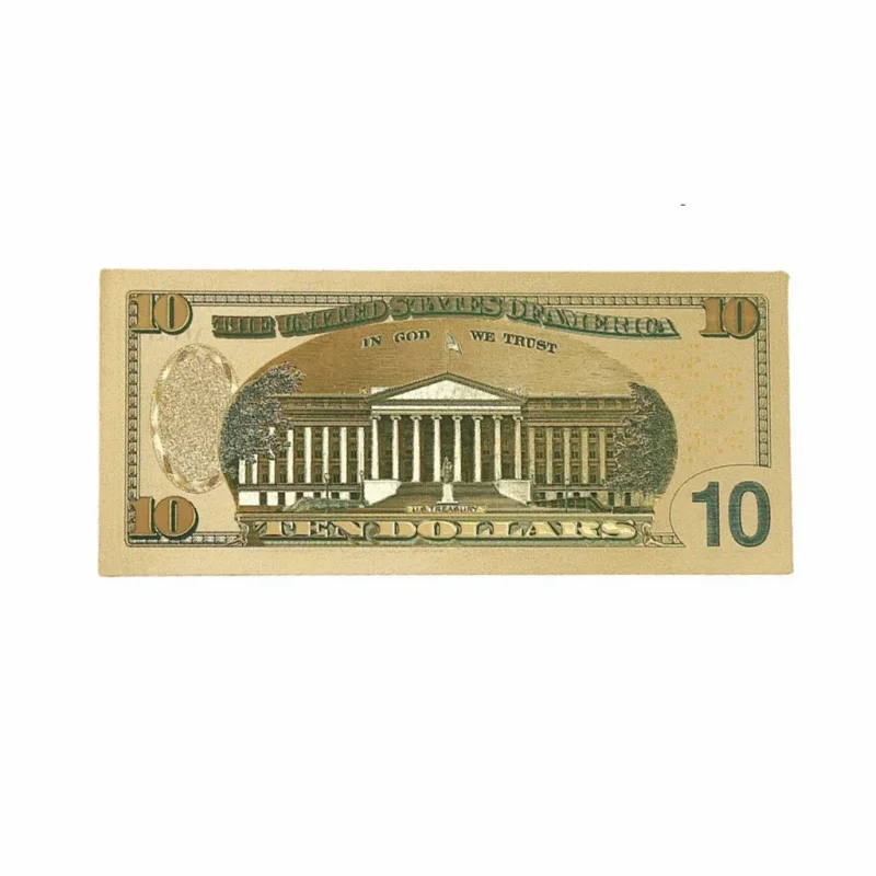 8pcslotGoldPlatedFakePaperBanknotesUSDollarHomeDecor