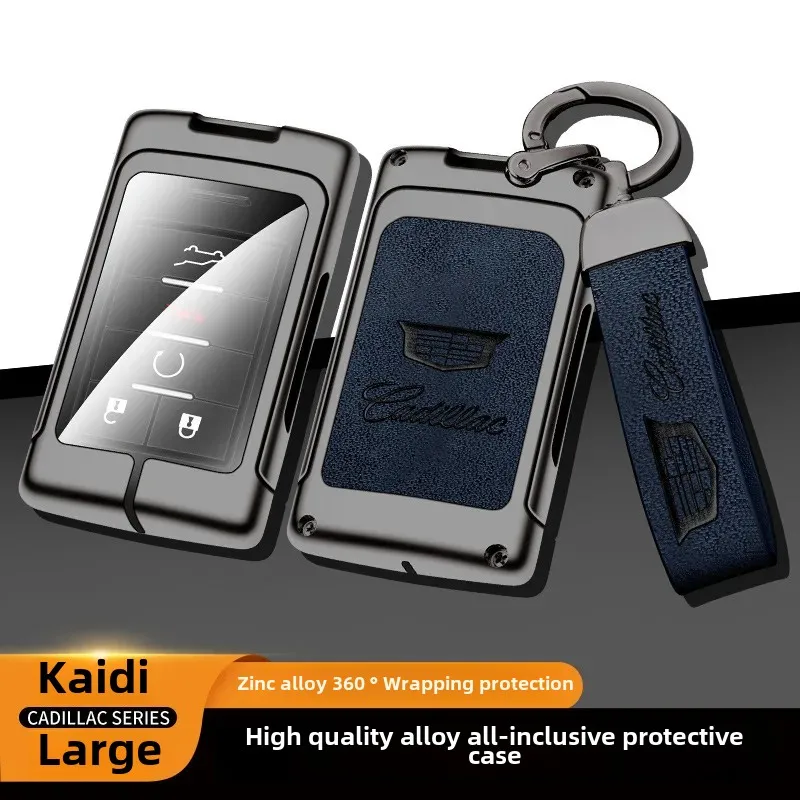 럭셔리 자동차 키 케이스 기아 델라크 XTS SRX ATS 가죽 키 커버 고급 쉘 자동차 키 홀더 내구성 보호 액세서리