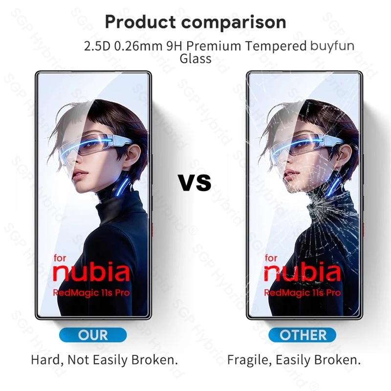 Premium 9H Clear Tempered Glass Screen Protector Film - 5-Pack