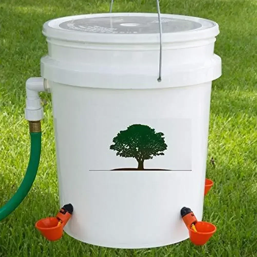 10pcs Plastic Bird Feeders Pet Automatic Cups Water Feeder Drinker Chicken Waterer Poultry Chook Bird Wildlife Accessories - Image 6