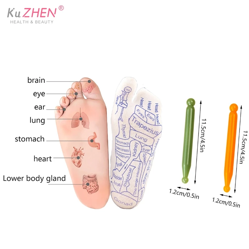 

1 шт., массажные носки для ног, с массажными палочками