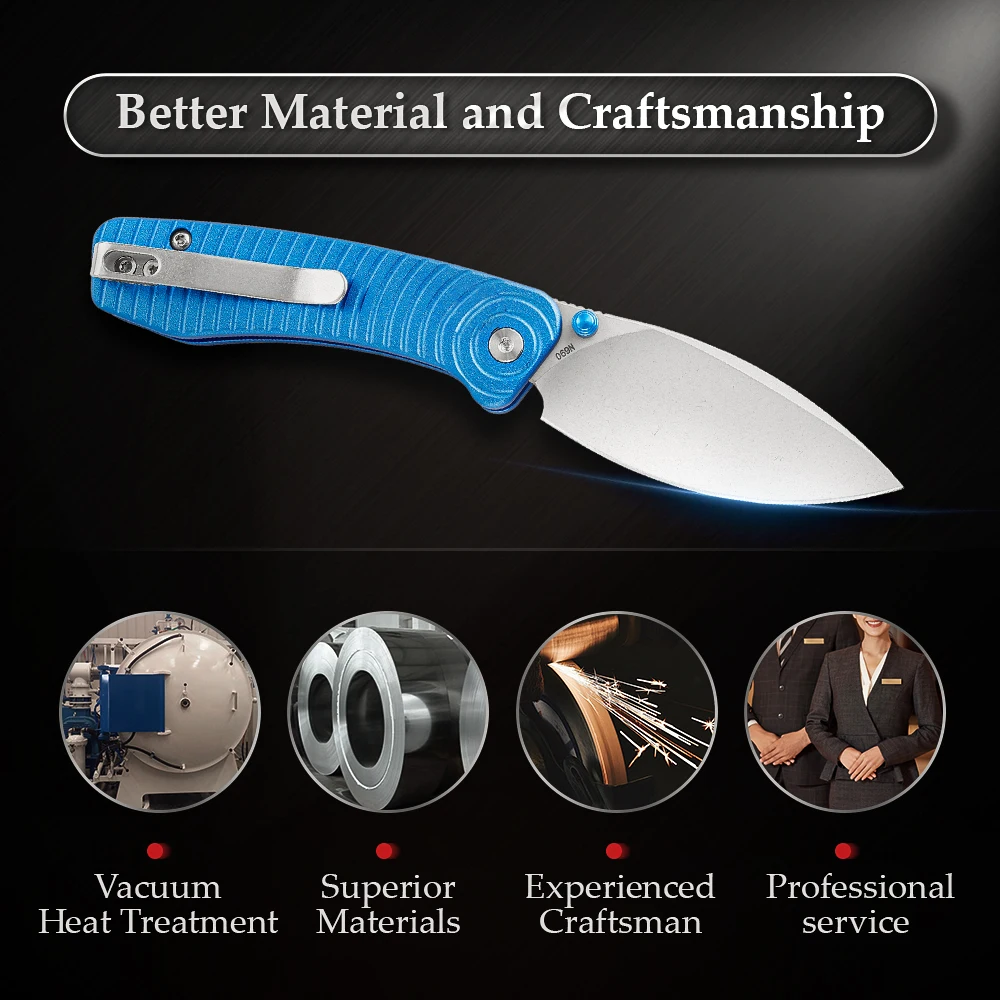 TRIVISA Koala-L Pocket Folding Knife for Men，EDC Camping Outdoor