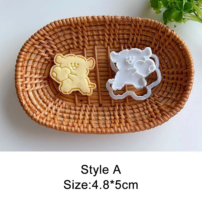 Adorable Bear Fondant Cake Mold and Cookie Cutters for Kids' Baking and Decorating