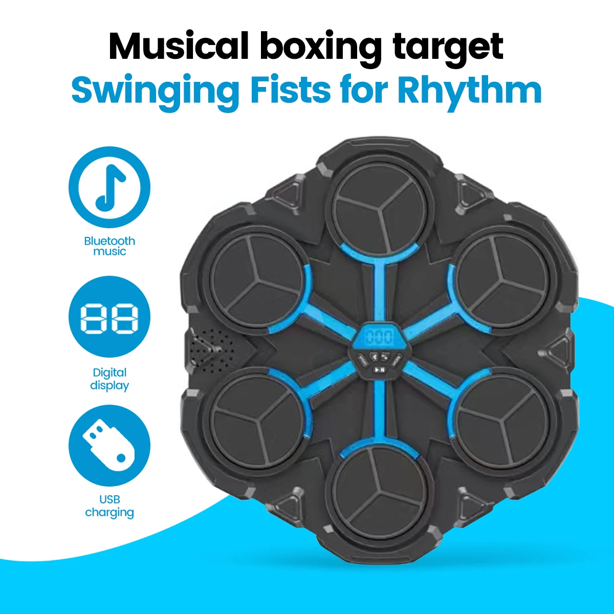 New Music Boxing Machine Smart Bluetooth Wall Mounted Music Boxing Trainer Gym Home Electronic Boxing Target Punching Equipment 5