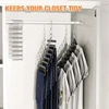 7 Hanging Hole Wardrobe Multi-port Support Circle Clothes Chain Hooks Clothing Drying Rack Hangers Home Storage 4
