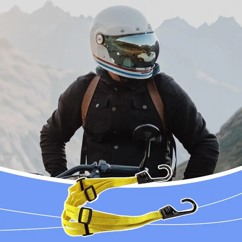 Motorcycle Helmet Bungee Cord Motorcycle Straps Thickened Snowmobile Helmet Cord Outdoor Adventure Accessories Bungee