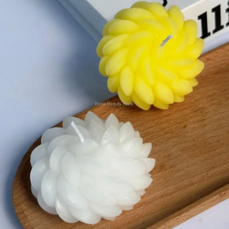 3D 꽃 촛불 실리콘 금형 Diy 장미 비누 만들기 에폭시 수지 점토 금형 초콜릿 케이크 장식 선물 장식품