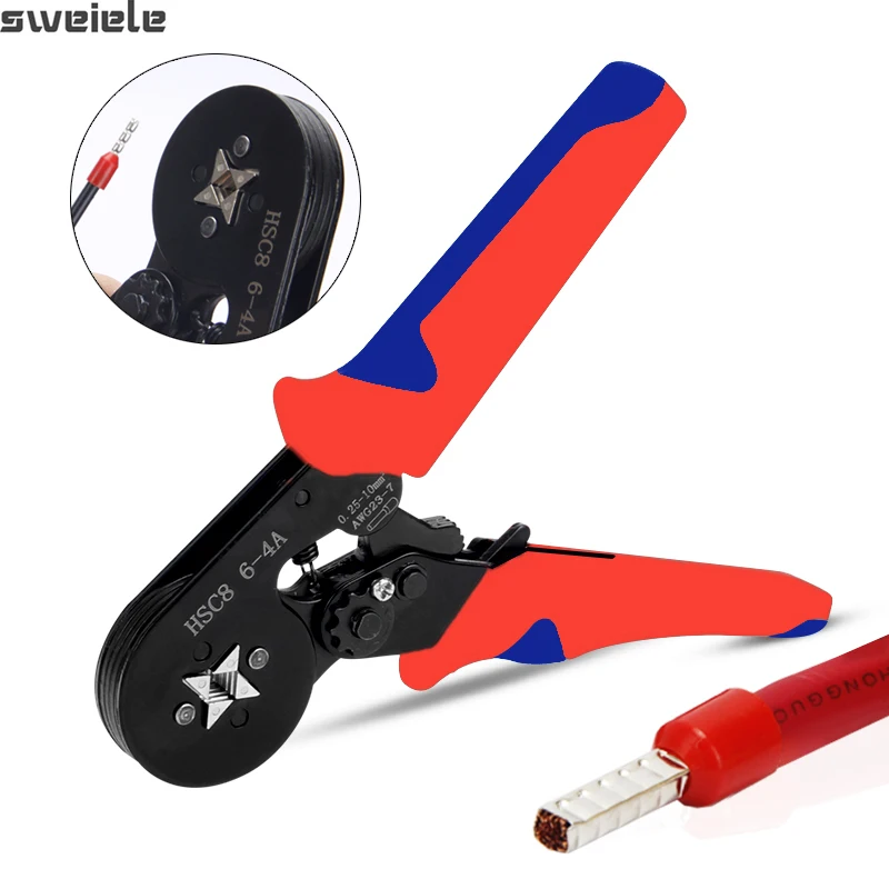 

Crimping Pliers Ferrule Sleeves Tubular Terminal Tools HSC8 6-4A/6-6A/16-6（max 0.08-16mm²）Wire Crimper Household Electrical Sets