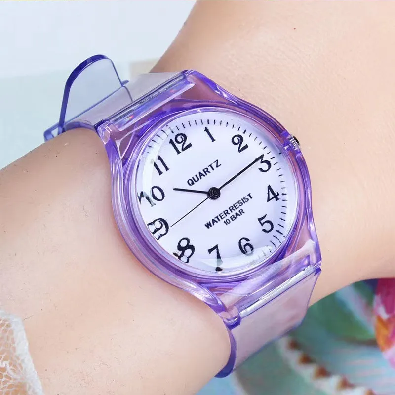 

WOKAI High quality Fashion Casual Ladies eco-friendly silicone Quartz Watch Girls Student Sports Clock Retro