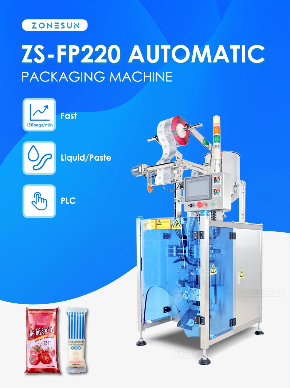 ZONESUN ZS-FP220 Máquina de enchimento de pasta rápida e eficiente 
