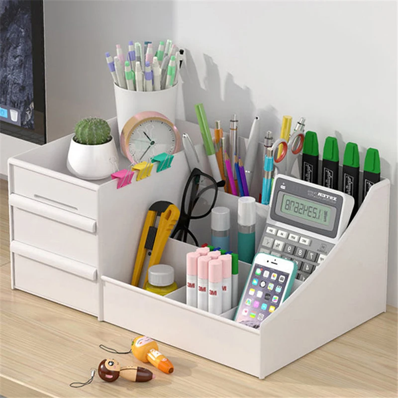 Description Picture 3 of itemPlastic Cosmetic Makeup Organizer With Drawers, Bathroom SkinCare Storage Box Brush Lipstick Holder Organizers Storag