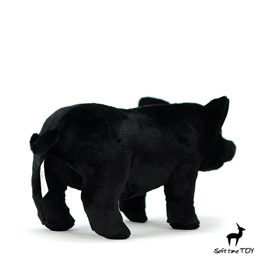 Black Pig High Fidelity Anime Cute Plushie Hog Plush Toys Lifelike Animals Simulation Stuffed Doll Kawai Toy Gifts For Kids 3