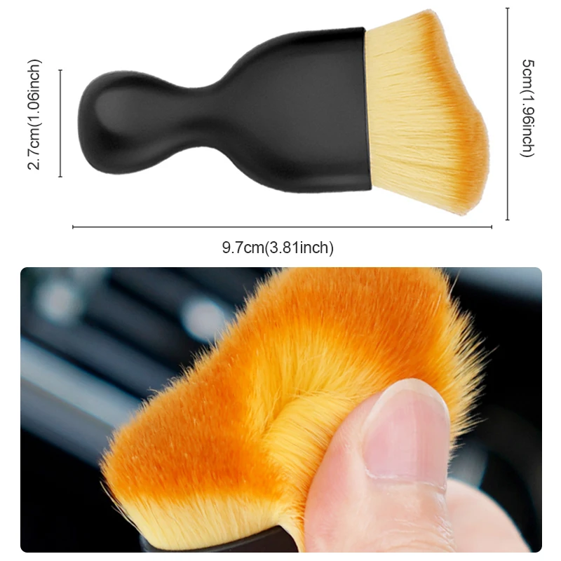SEAMETAL Car Air Conditioner Cleaning Brush Car Air Outlet Crevice Dust Removal Brushes for Car Interior Cleaning Accessories 2