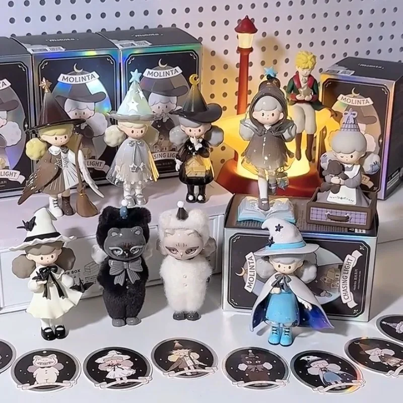 Molinta Chasing Light 시리즈 블라인드 박스 귀여운 Molinta 입상 인형 미스터리 박스 Collectible Decor 액션 피규어 장난감 소녀 선물