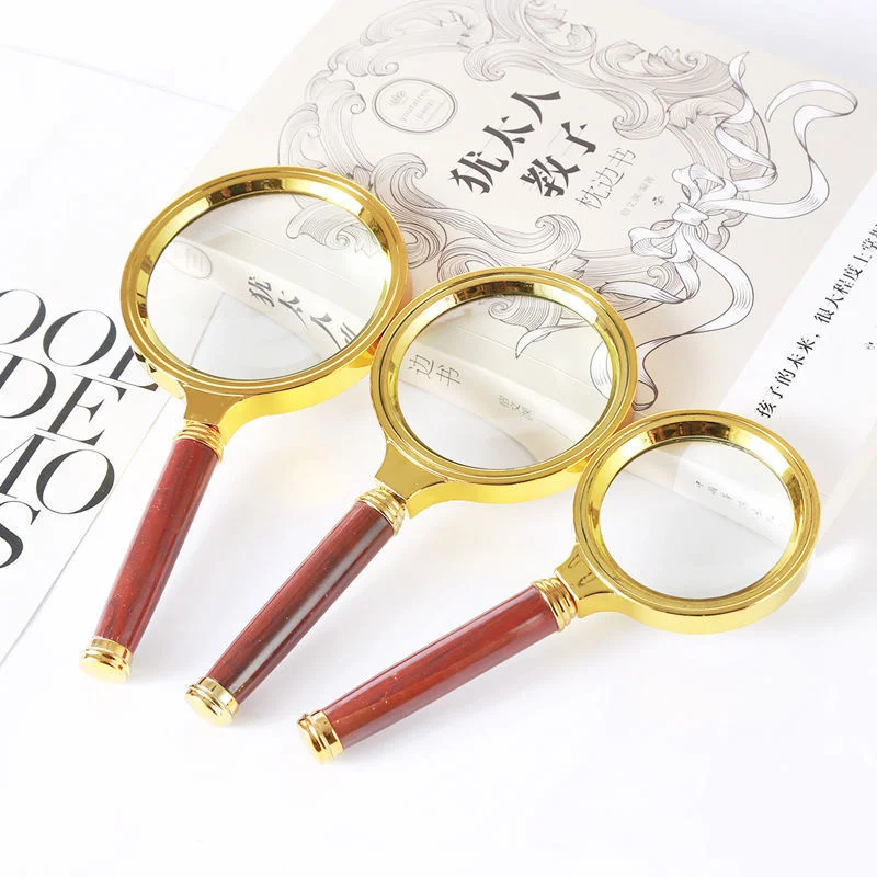 Handheld Magnifying Glass 10X 60/70/80/90/100mm Lens For Science Seniors Reading Inspection Map Magnifier Loupe magnifying glass reading magnifier