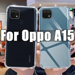 Crystal Clear Shockproof Phone Case - Ultra Durable Anti-Scratch Transparent Cover for Oppo A15 (Clear)