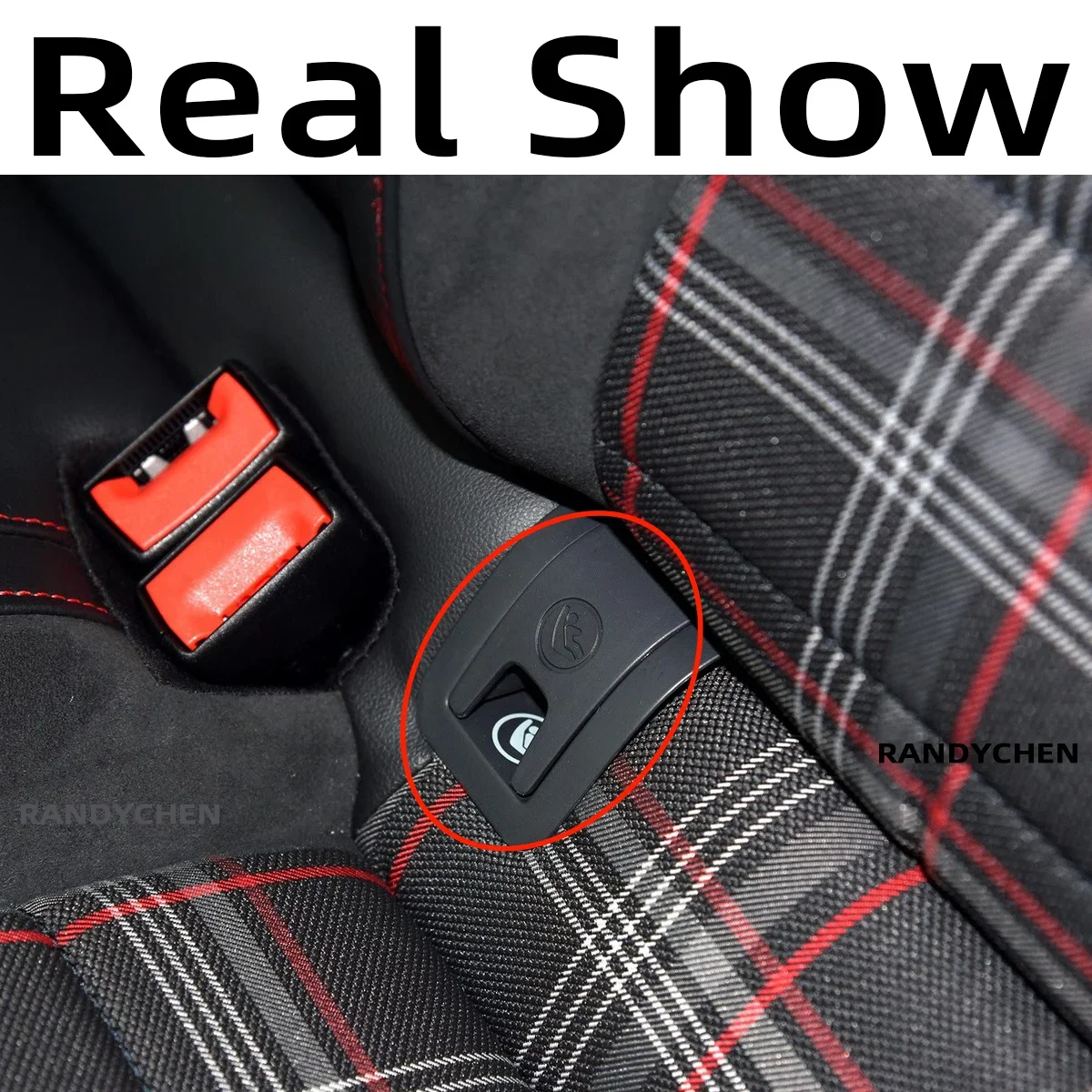 LHD Rear Child Safety Seat Isofix Cover Slot Cap Trim for VW Golf