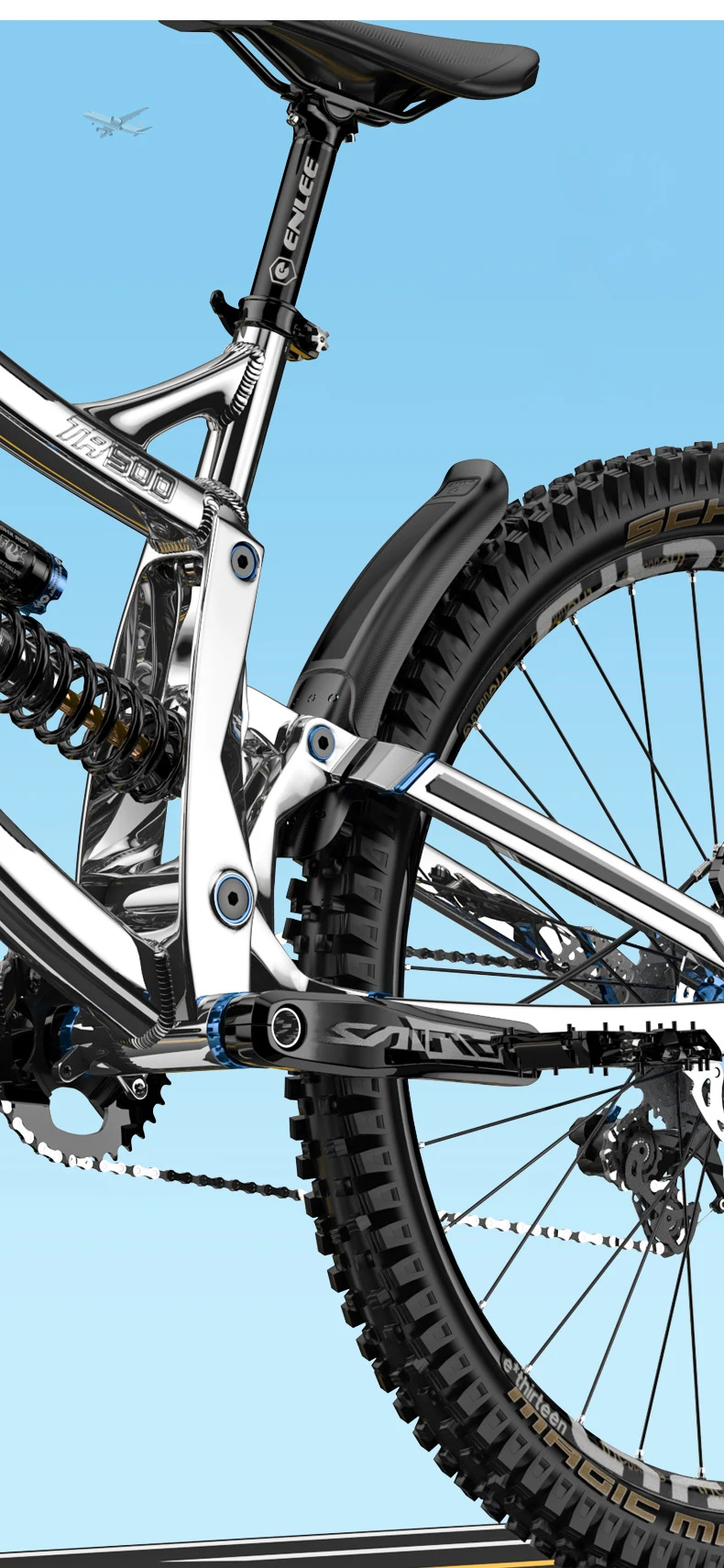 Description Picture 4 of item1PC Bicycle Fenders Hard Shell Bike Mudguard New wider Mountain Front/Rear Universal Fenders MTB Bike Wing Cycling Accessories