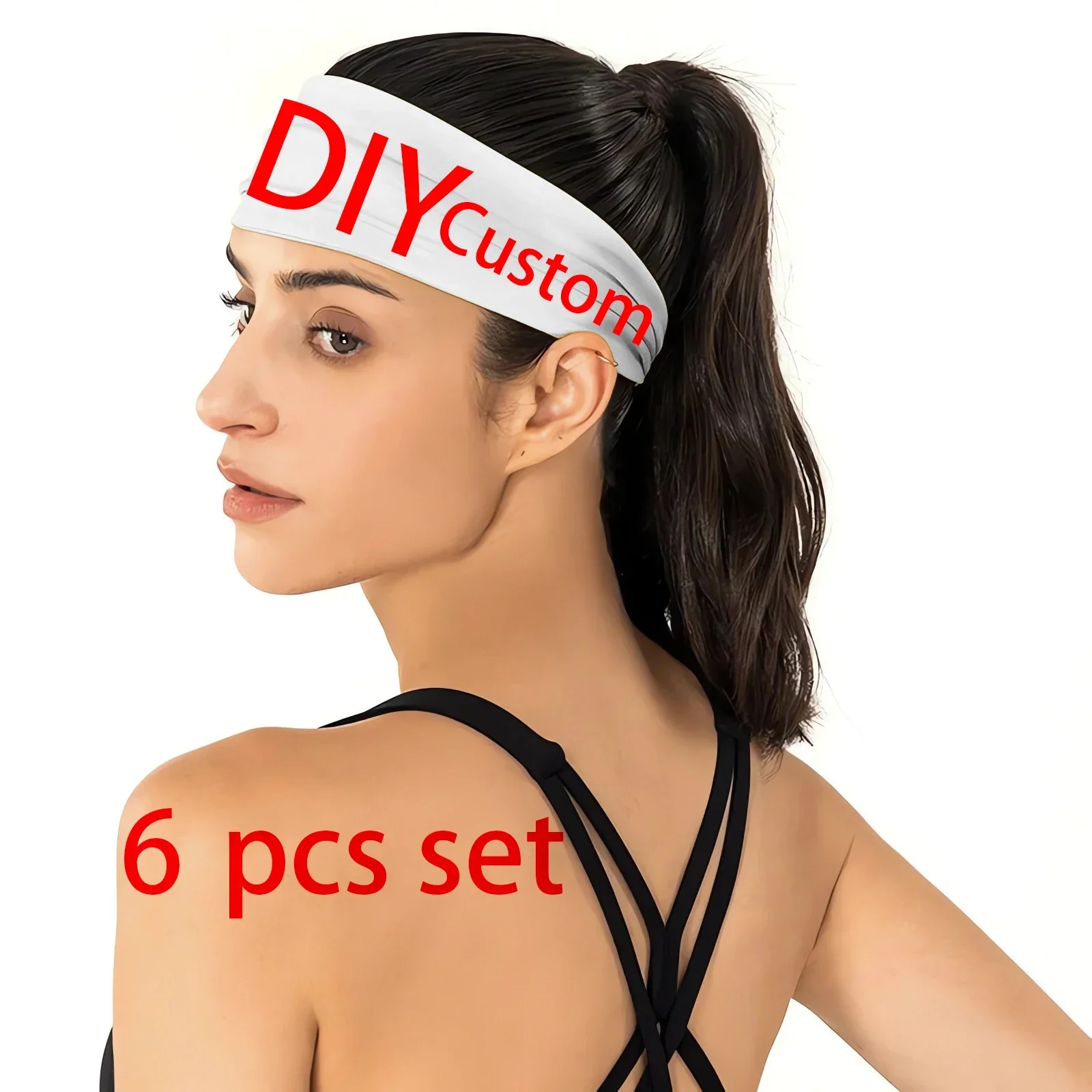 MSIEESO Fashion Women Headband DIY Custom You Own Picture Hairband 3D Printed Yoga Fitness Sports Hair Band Dropshipping