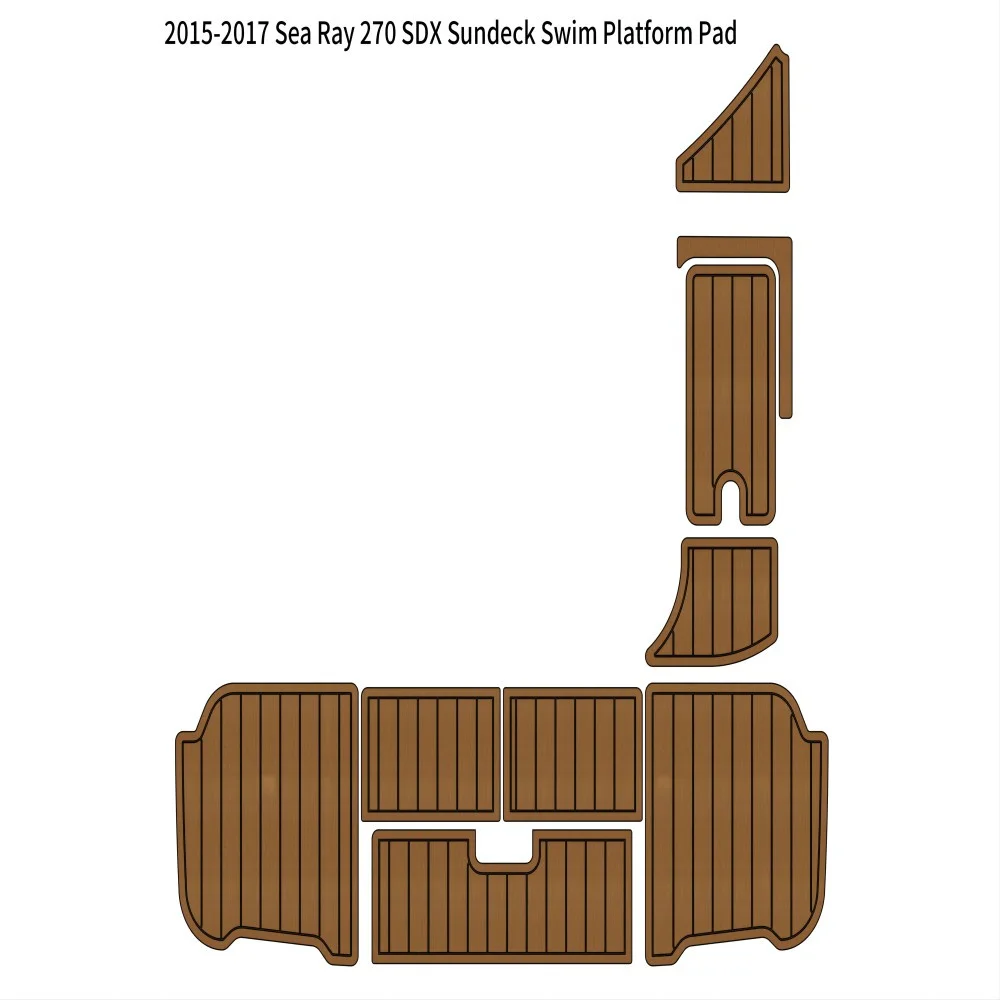 

2015-2017 Sea Ray 270 SDX Sundeck Swim Platform Pad Boat EVA Foam Teak Floor Mat Backing Adhesive SeaDek Gatorstep Style Floor