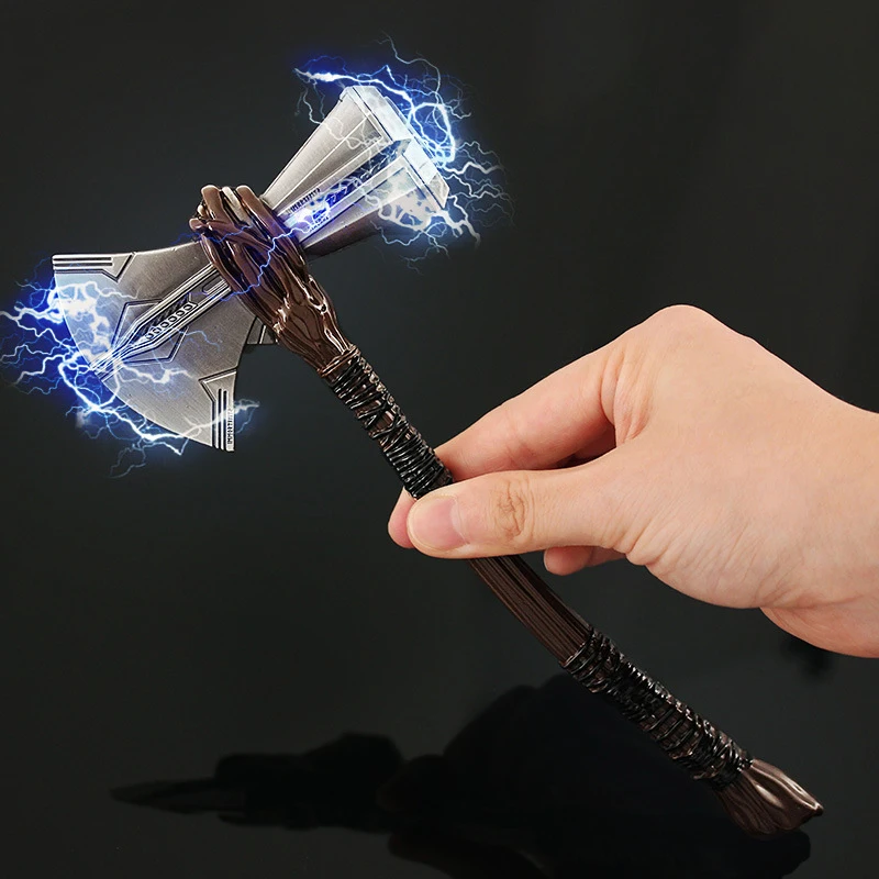 Thor Hammer TheAvengers Quake Stormbreaker Boys Anime Game Keychain Mjolnir Weapon Model Katana Samurai Swords Gifts Toys Boyss 4