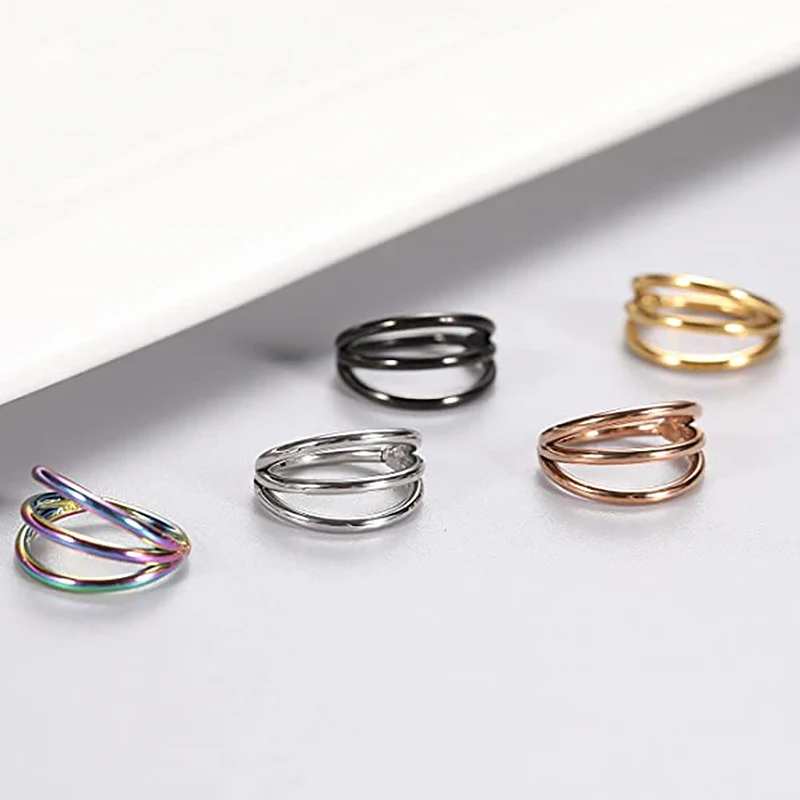 Delicato Polsino Sottile Per L'orecchio. Orecchino A Polsino In Argento - Foto 9