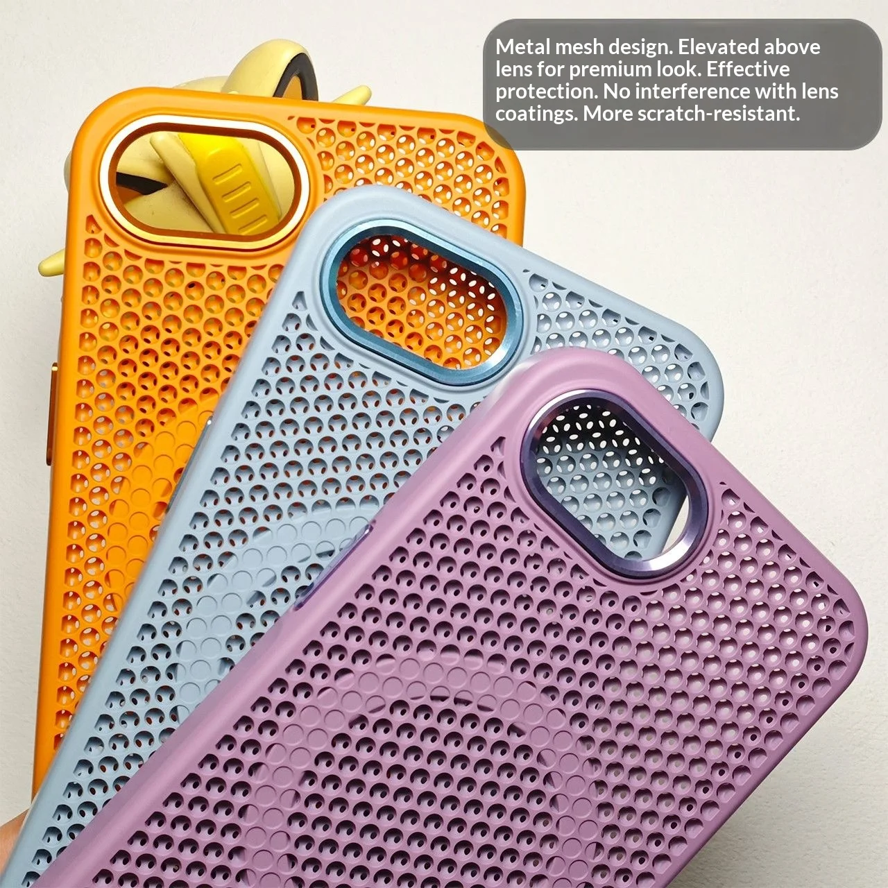 New Heat Dissipation Honeycomb Hollow Breathable PC Phone Case with Wireless Charging Compatibility