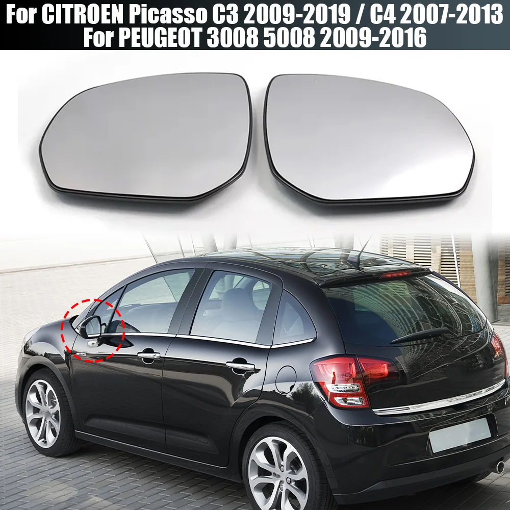 Rétroviseur chauffant pour voiture, lentille en verre pour Citroen C3  Picasso (2009-2019) C4 Picasso (2007-2013) gradué 3008 5008 (2009-2016) -  AliExpress