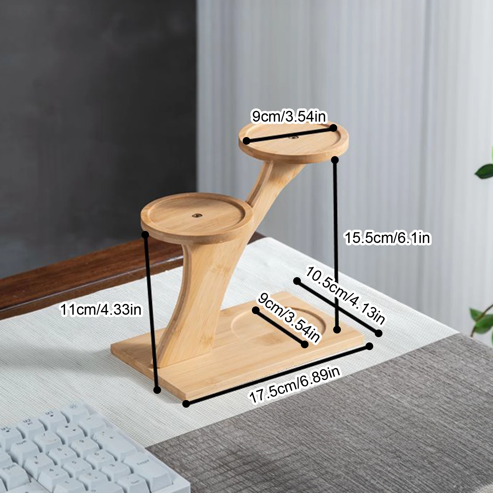 Flower Rack Plant Stand Bamboo Shelves Windowsill Tabletop Balcony Office Desk