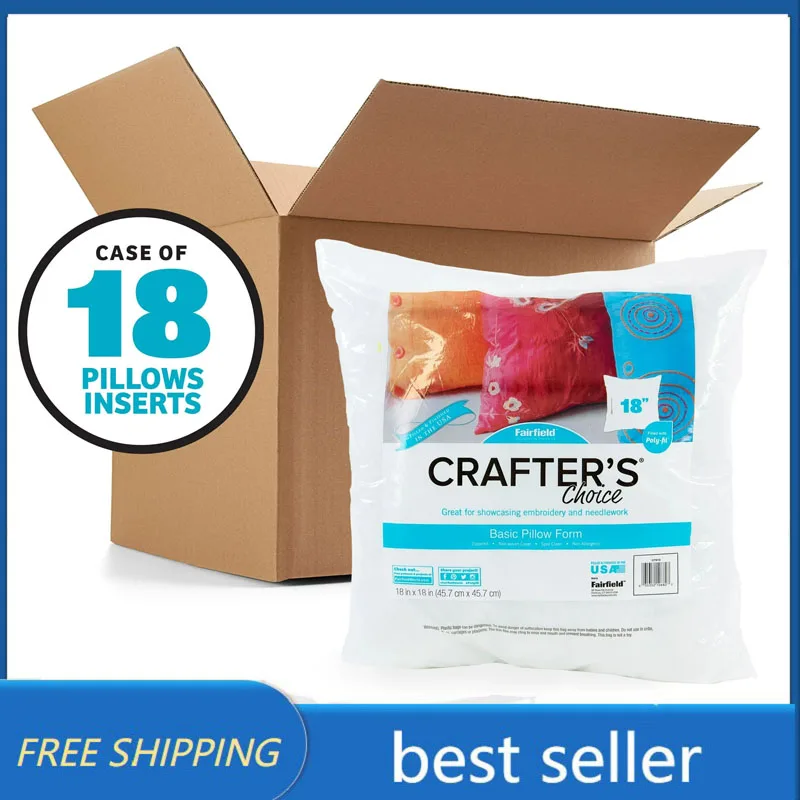 

Набор декоративных квадратных подушек Poly-Fil Crafter's Choice от Fairfield, 18x18 дюймов (18 шт. в упаковке)