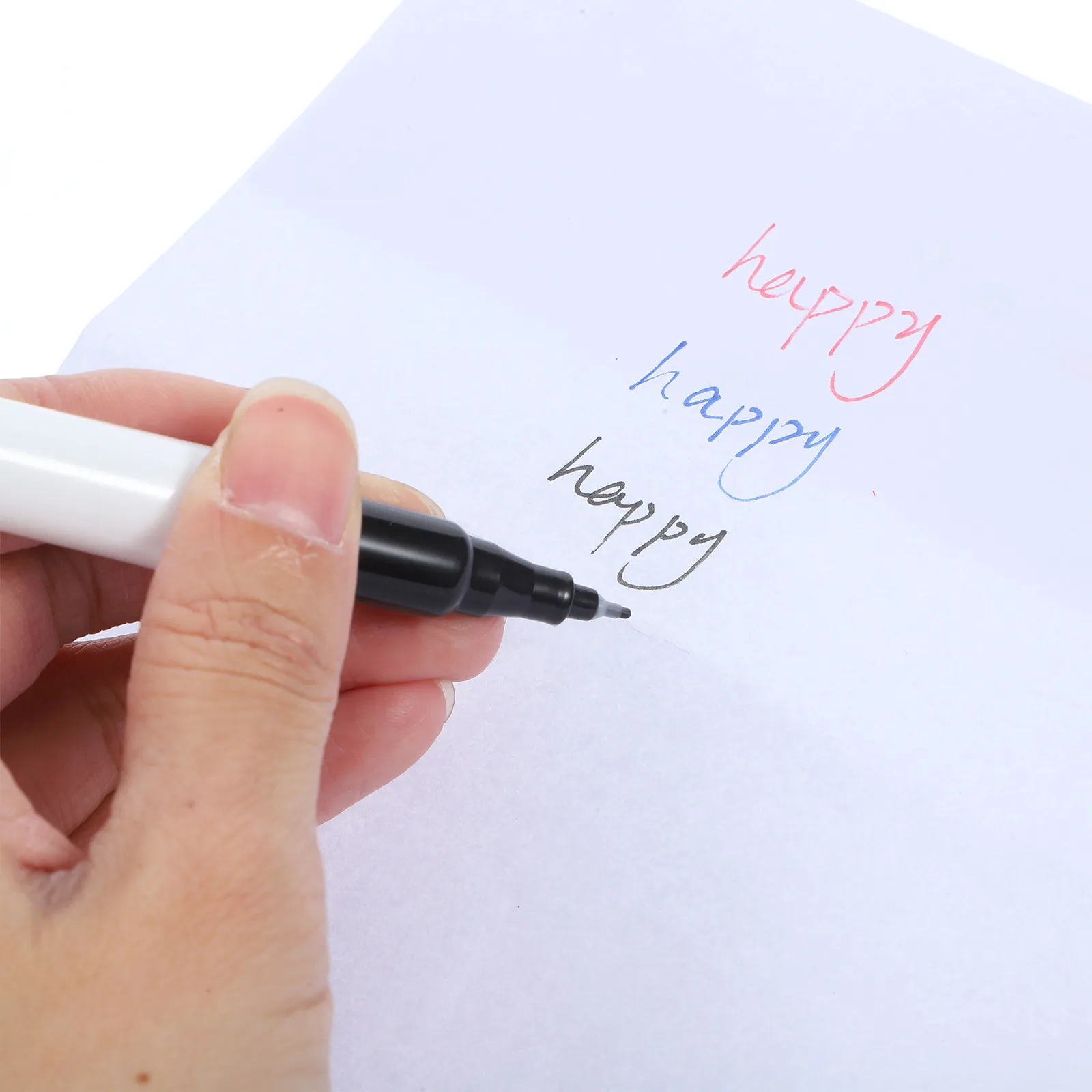 6Pcs 드라이 지우기 마커 파인 팁 화이트보드 펜 재사용 가능한 방수 잉크 부드러운 흐름 휴대용 경량 사무실에 이상적