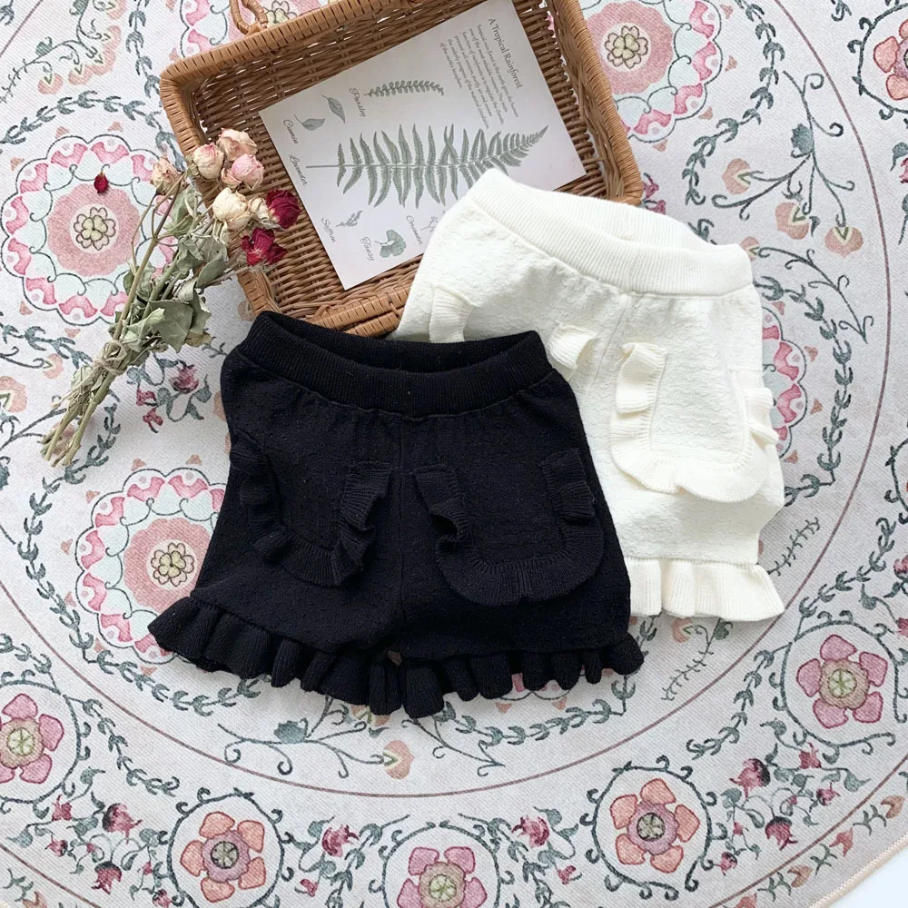 

Summer Girls Shorts Top Quality Cotton Sweater Panties Baby Girl Clothes Children Pants For 2-7Years Kids Ruffles Knitted Shorts