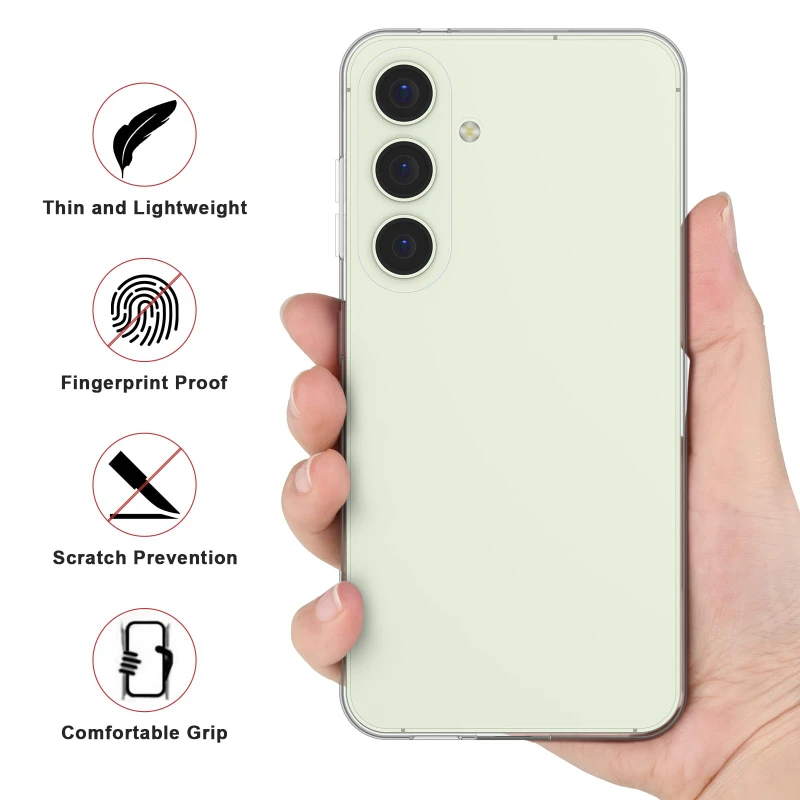 Ultra Thin Transparent Silicone TPU Phone Case - Clear Soft Protective Cover