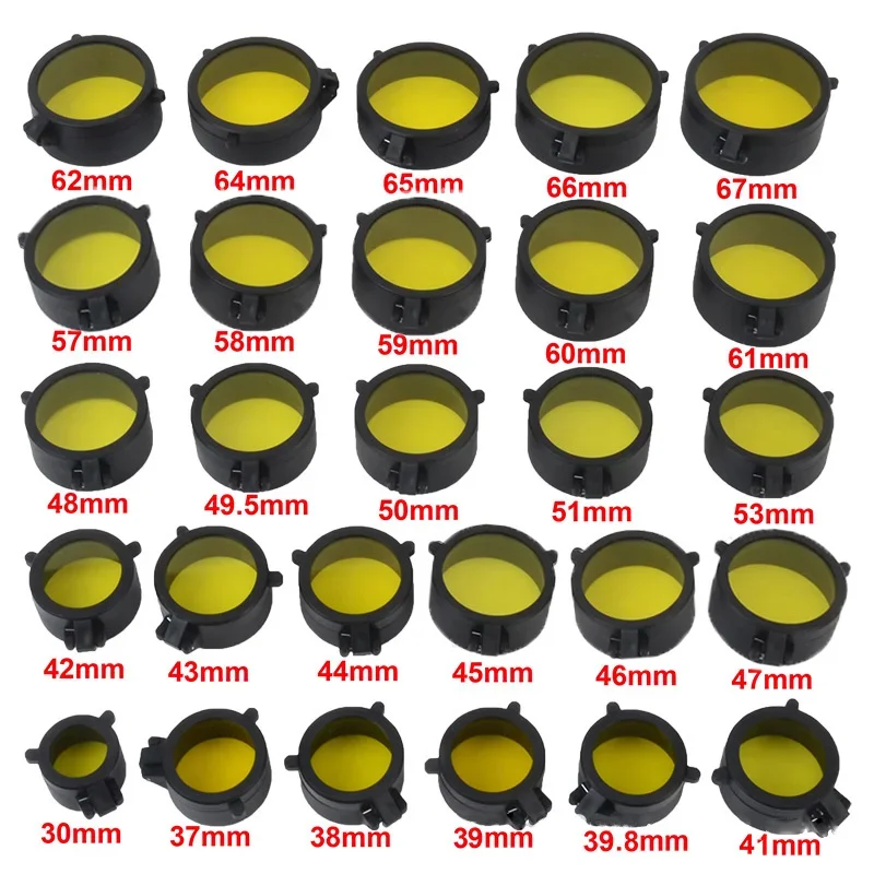 Rifle scope lens cover Rifle scope protector Hunting Scope Lens Cover Quick Flip Opened Matte Lens Protective Cover for 30 69mm Caliber Binoculars and Sight Protector