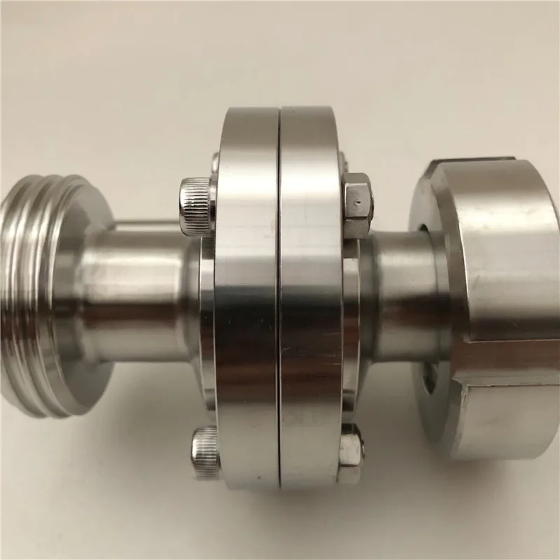 DIN11851 Deutscher Standard Absperrklappe DN15/DN20/DN25/DN32/DN40/DN50 Flachanschlussmutter Edelstahl – Detail 1