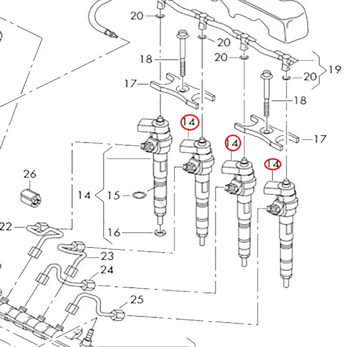6Pcs for Volvo V60 I XC60 I SUV V50 Ford Porsche Fuel Injector Nozzle Copper Gasket O-ring Seal Repair Kit Car Spare Parts Auto