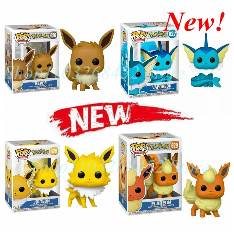 thumbnail image 2 of ¡NUEVA figura de acción de vinilo Funko POP Pokeman! Serie Eevee #626 Vaporeon #627 Jolteon #628 Flareon #629, juguetes, regalos, 2 of 5