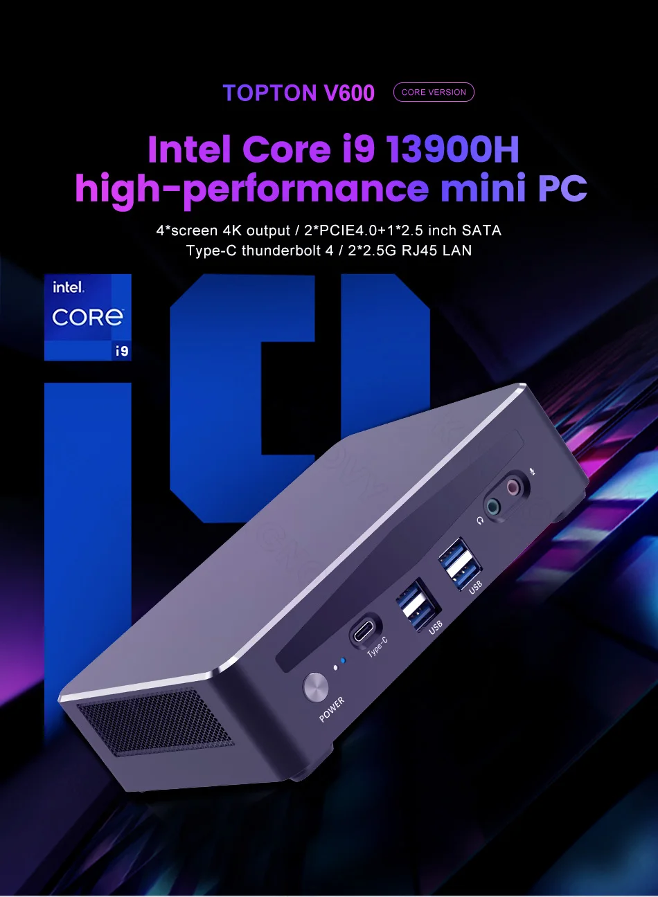 KingNovy 13th Gen Mini Gaming PC - I9 13900H/I7 13700H, Thunderbolt 4, DDR5/DDR4, NVME 2, 2.5G LAN, Intel Gamer Computer, 4K, WiFi6 Description Image.This Product Can Be Found With The Tag Names Barebone Mini PC, Computer Office, Topton hot pc