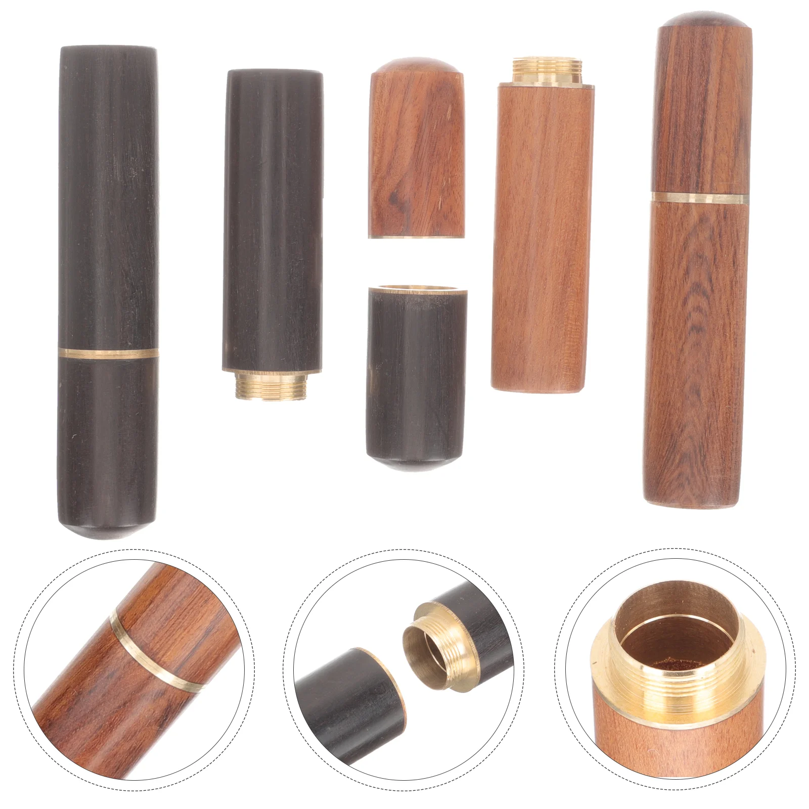 

4 Pcs Sewing Needle Organizer Crochet Storage Portable Holder Compact Case Wooden Hook Convenient Tube Wear-resistant Toothpick
