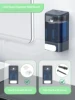 1000ML Shower Soap Dispenser Bathroom Wall Mounted Liquid Soap Dispenser for Shampoo Conditioner Lotion Dish Soap Bottle Clear 3