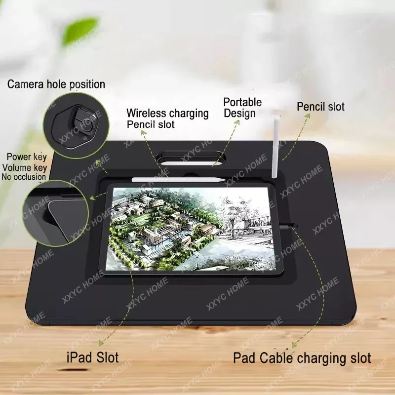 

2023 Hot Sale Useful Foldable Plastic Drawing Ipad Holder Multi-Angle Adjustable Portable Tablet Desktop Stand for IPad