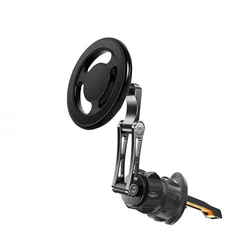 Magnetic Car Wireless Charger with 360° Rotation and Foldable Metal Stand, 15W Fast Charging (Holder Edition)