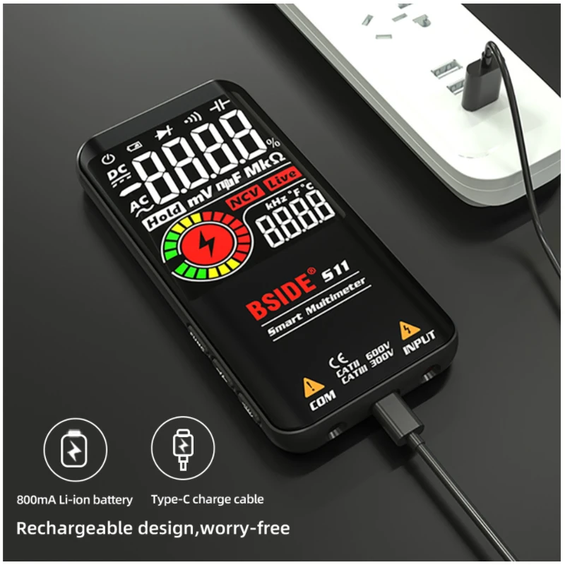 

Digital Multimeter BSIDE A10 S11 S20 Profesional multimetro Smart DC AC Voltage Capacitor Ohm Diode NCV Hz EMF Tester Detector
