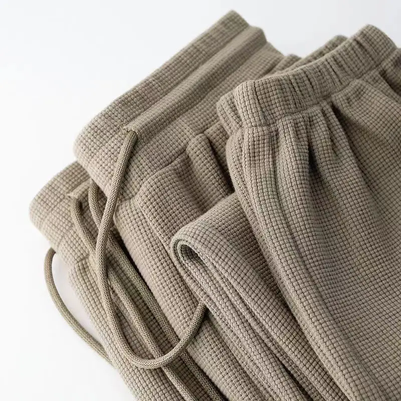 High Waist Cute Hole Solid Cotton Pants