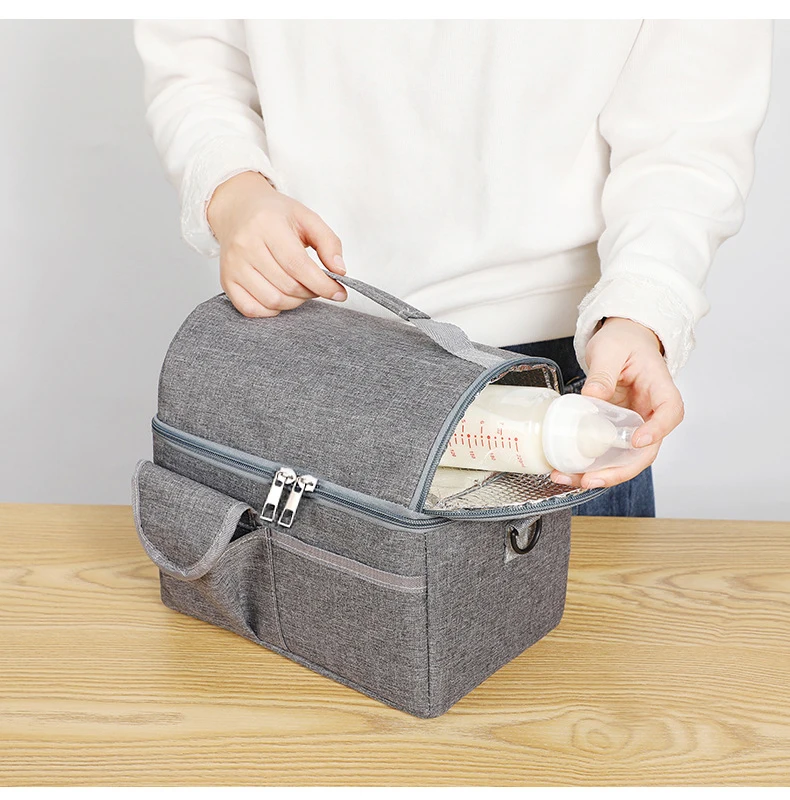 Description Picture 6 of itemPortable Lunch Box Mommy Bag Carrying Milk Storage Ice Insulation Bag Leak-proof Office Worker Bento Box Picnic Food Container